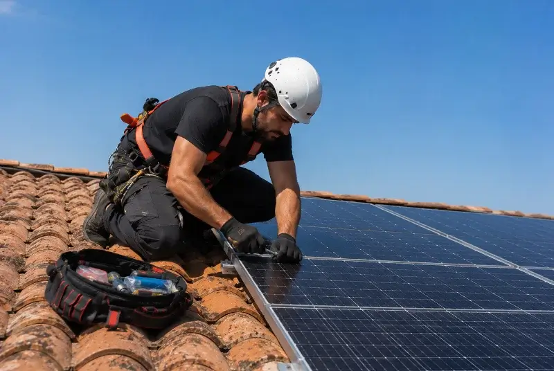 Maintenance et monitoring de panneaux solaires à Crupies