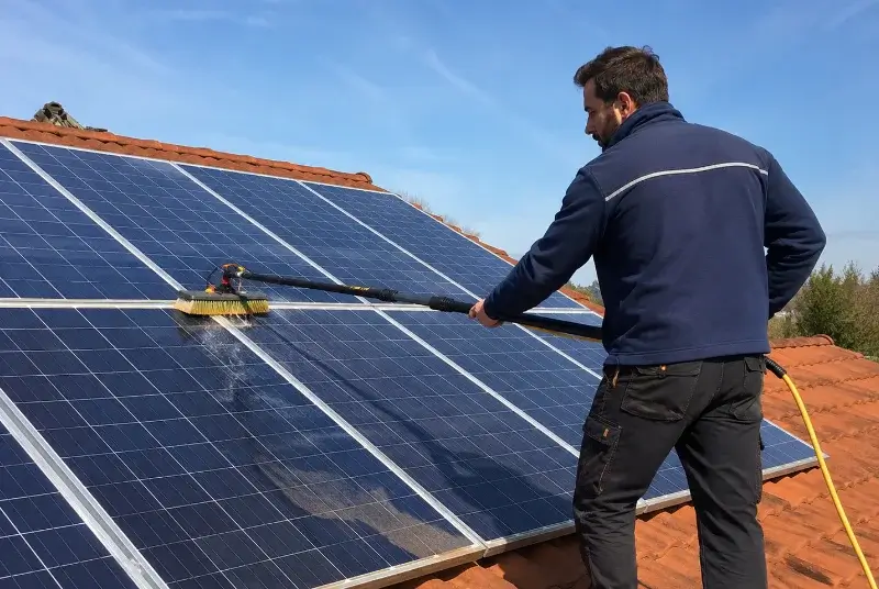 Nettoyage et entretien de panneaux solaires à Crupies
